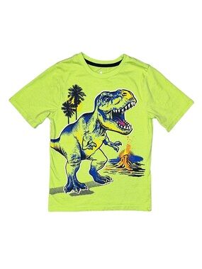 BOY'S Green Graphic Short Sleeve Shirt Size 10